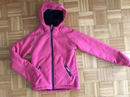 Softshell Jacke mit Kapuze von Kids Grösse 140 rosa