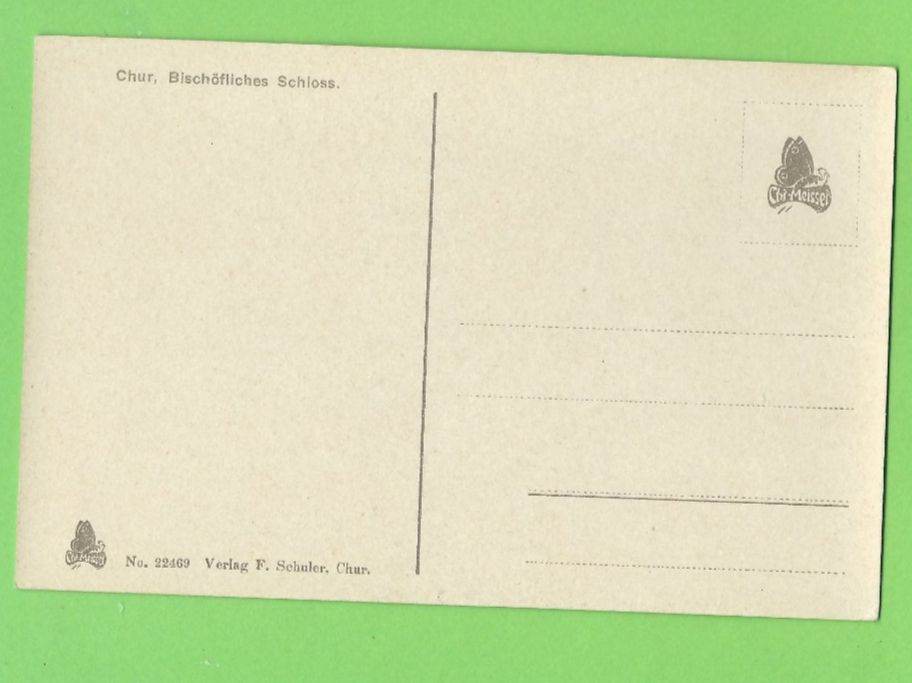 Cartoline postali: Bischofsschloss Chur – Usato da Zürich venduto da t24_de 1