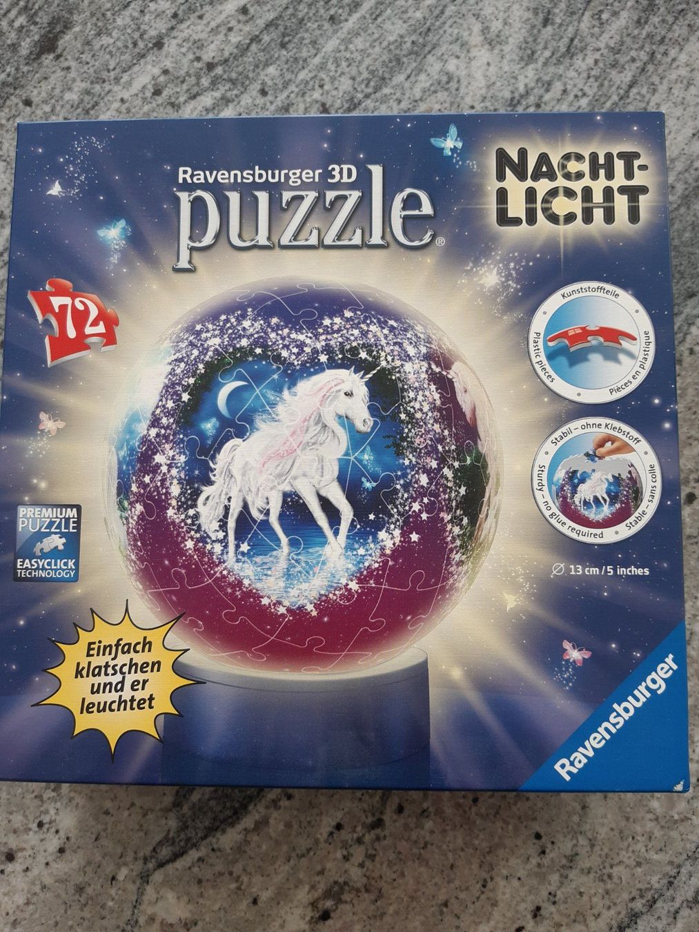 Ravensburger Puzzle: Puzzle 3D mit Licht (Einhorn) – Usato da Mels venduto da Barbara2020