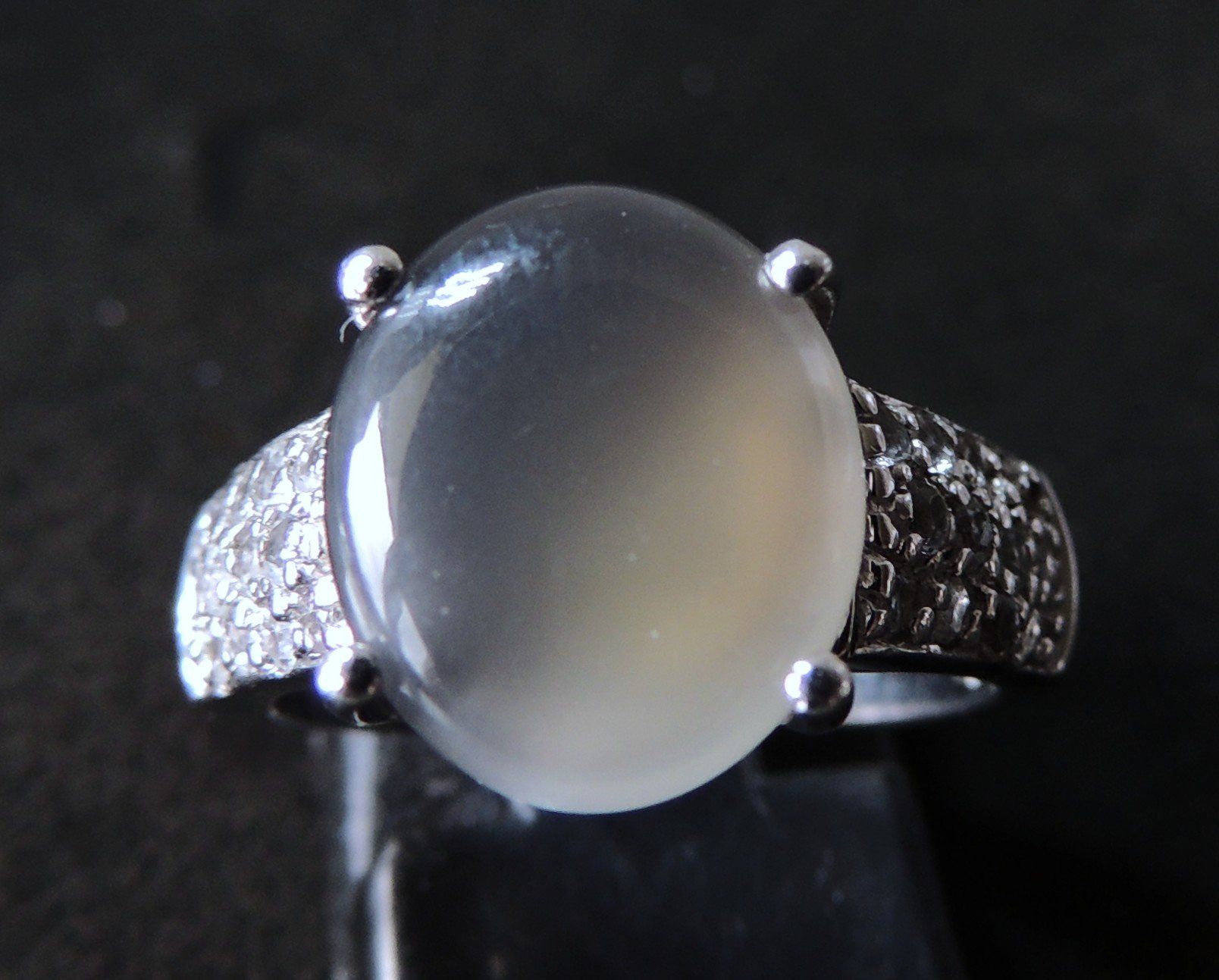Anelli: Silber 925 Fingerring mit Mondstein und Topas Gr. 54 – Usato da Waldenburg venduto da schaller707 1