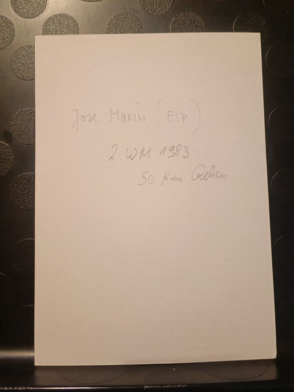 Autografi: José Marín - Leichtathletik – Usato da Menziken venduto da Artographs 1
