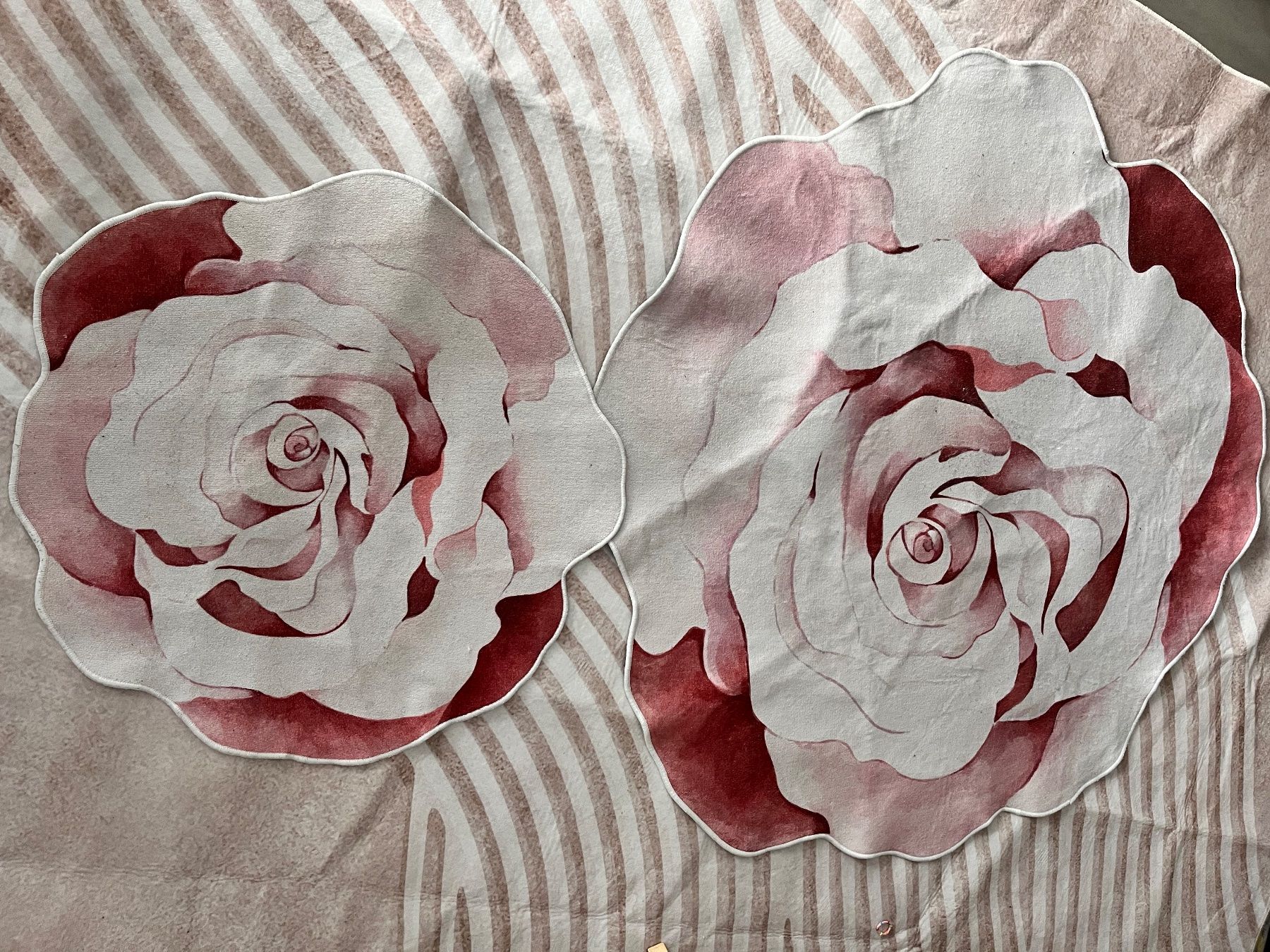Tappeti: Rosen Teppich Set, Durchmesser 130 und 80 cm – Usato da Agno venduto da me_me_me