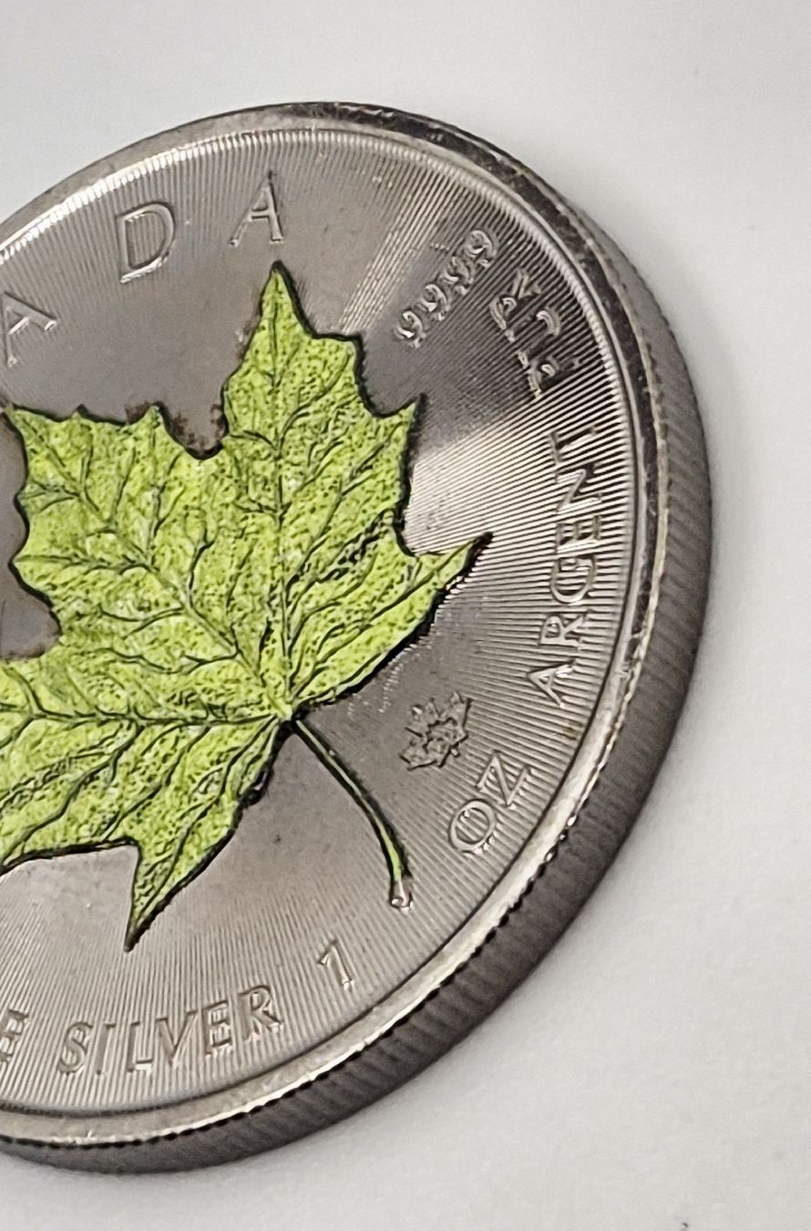 Canada Maple Leaf 1 Oz Silber 999.9 Peace Zeichen vergoldet (Gebraucht ...