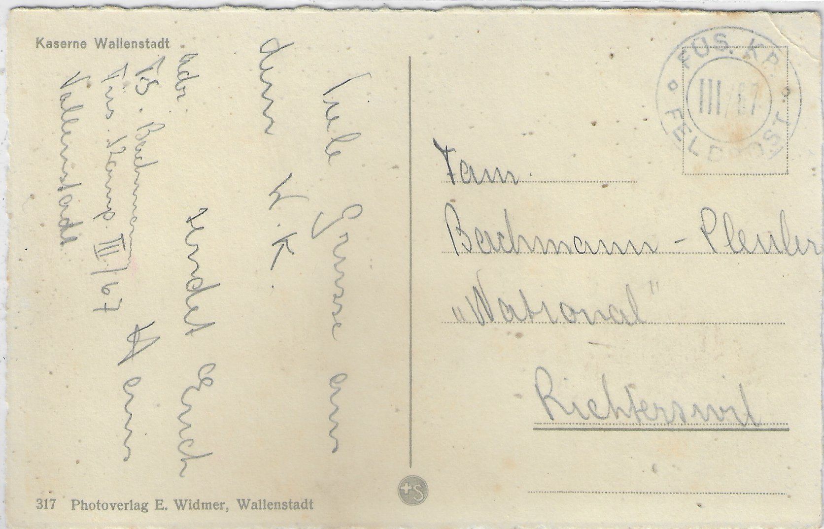 Cartoline postali: Kaserne Wallenstadt - Litho – Usato da Ettingen venduto da Kartenplanet 1