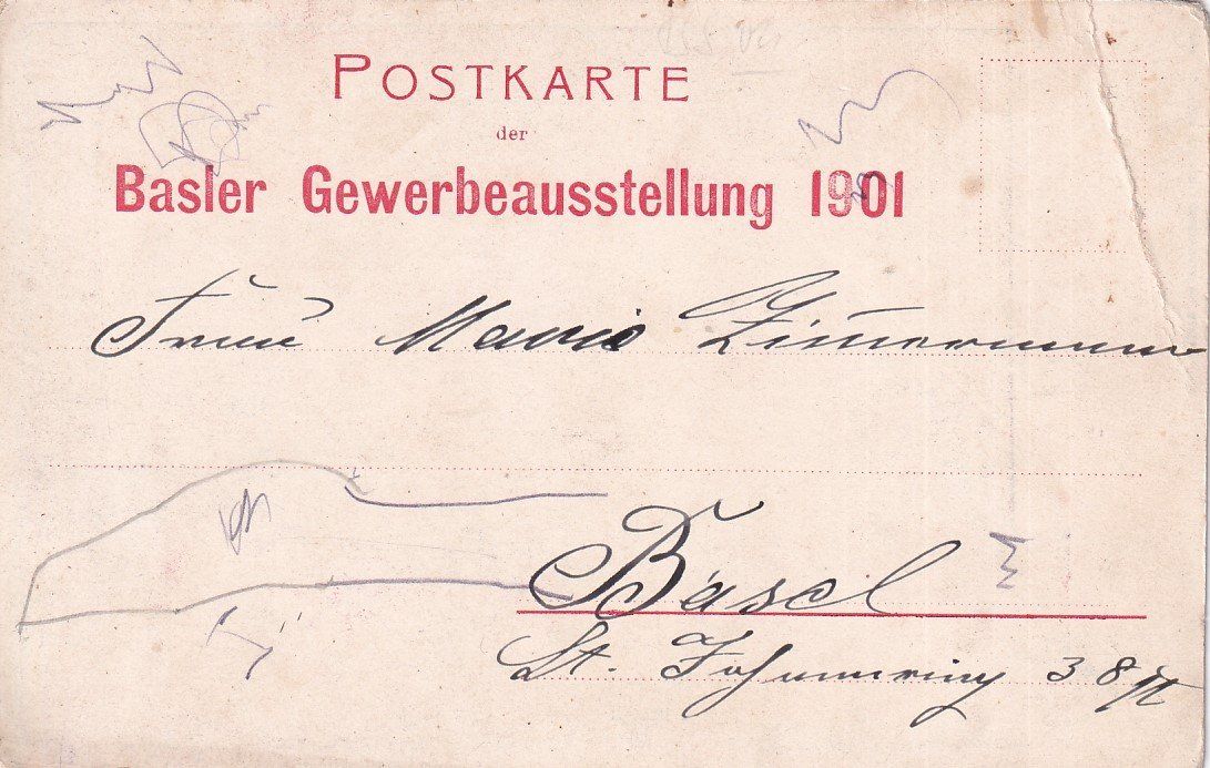 Cartoline postali: Basel   BS  -    Basler Gewerbeausstellung  1901 – Usato da Brig venduto da Valcards54 1