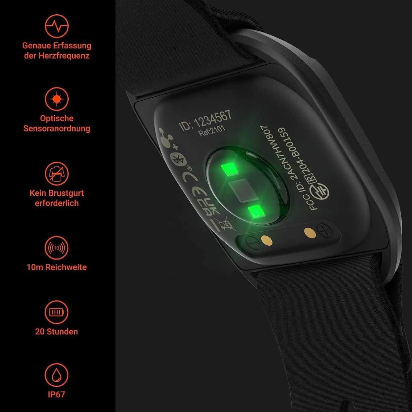 Attrezzature mediche: Sensor Herzfrequenzmesser Armband Bluetooth 5.0/ ANT+ – Nuovo e nell'imballaggio originale da Geneve venduto da Titi2008 3