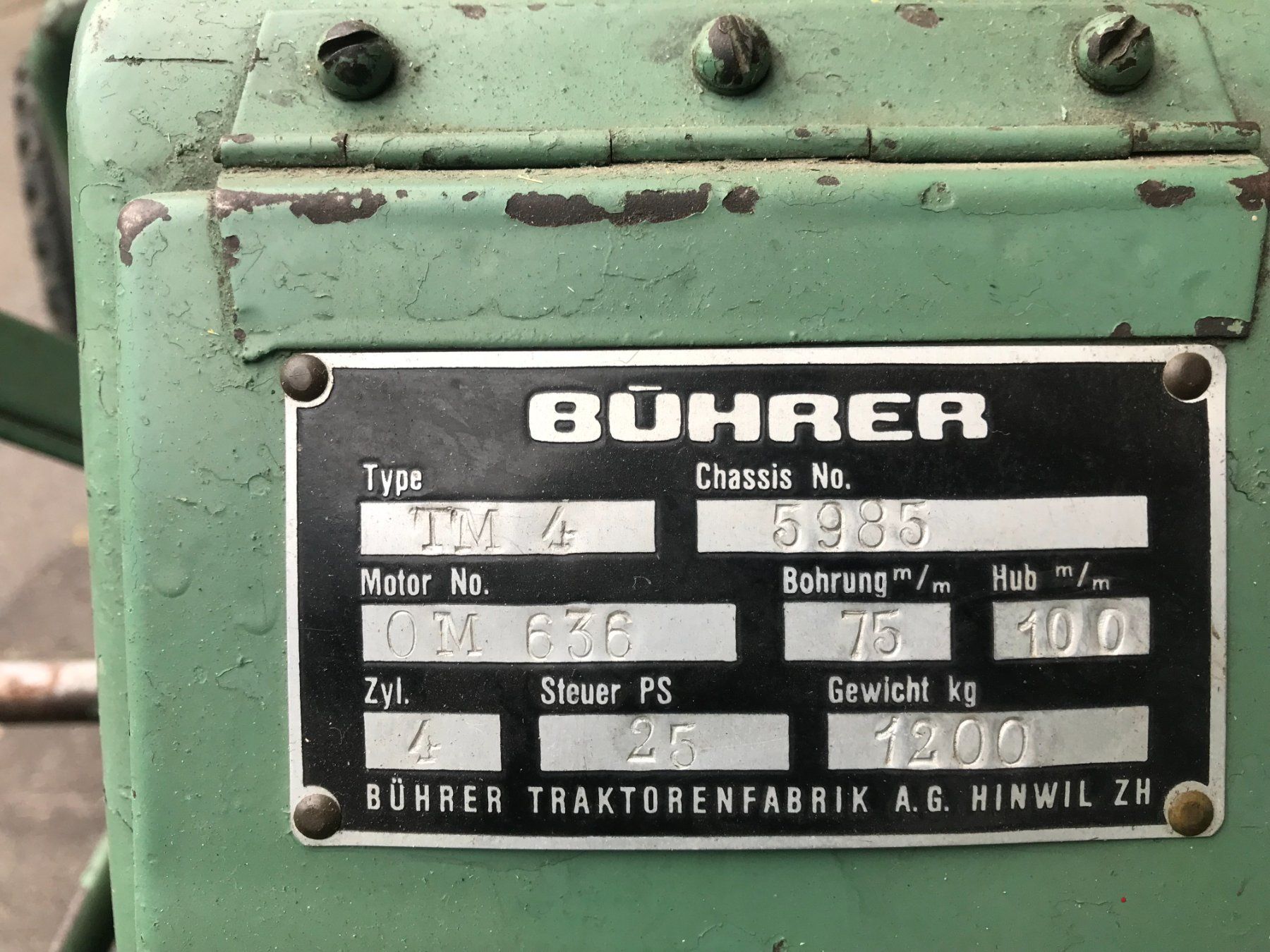 Bührer Trattori: Traktor Bührer TM4 – Usato da Urnäsch venduto da Vorrolli 3