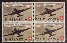 4165) F43, Flugpostmarke im 4-Block postfrisch Kt. 100.-