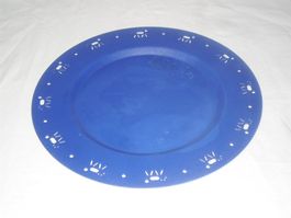 Früchte - Teller , (Stahlblech)