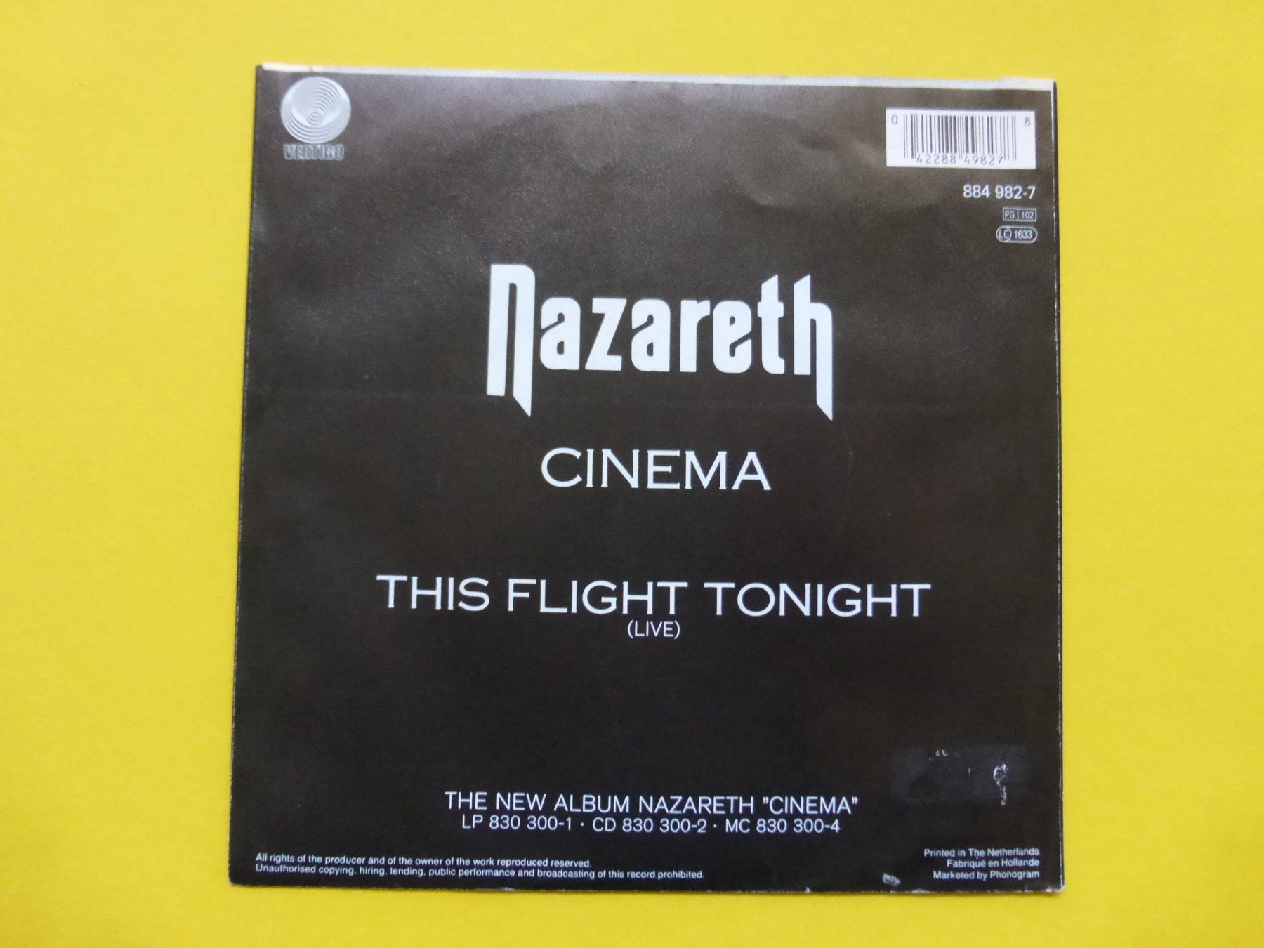 Dischi in vinile: Nazareth – Cinema – Usato da Zürich venduto da Swiss57 1