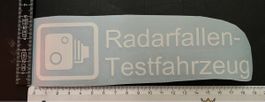 Sticker - Radarfallen Testfahrzeug
