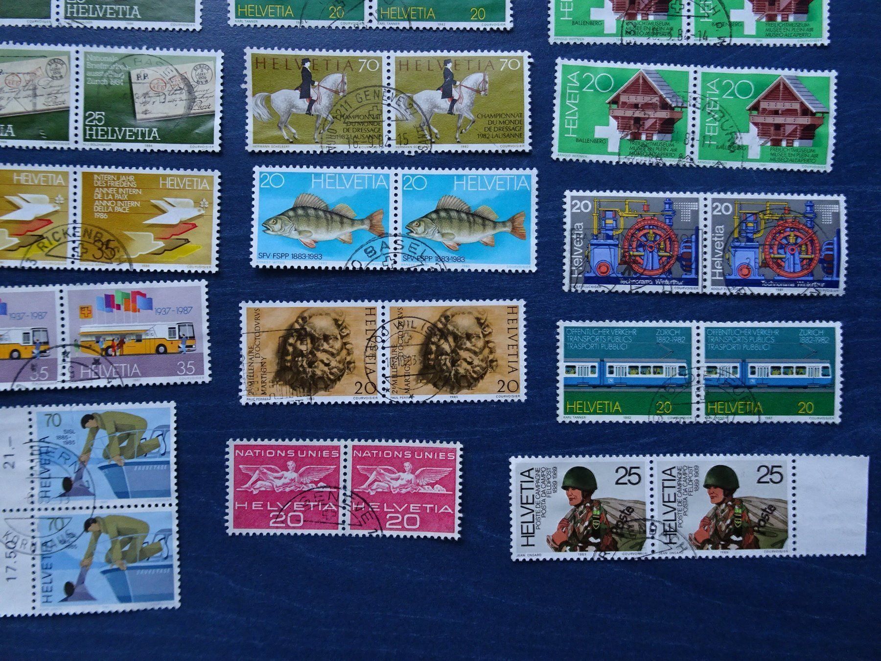 Tutti i francobolli: 1980-89  Div. 2er-Streiffen – Usato da Aadorf venduto da Chnorli-Furz 4