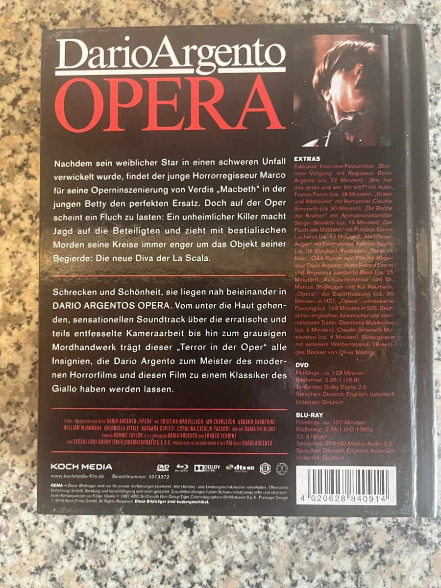 Alle DVDs: Dario Argento Opera – Gebraucht aus Lengnau BE von MF-85 1