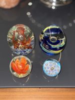 Set of 4 Art Glass Paperweights - Collectable, Unique