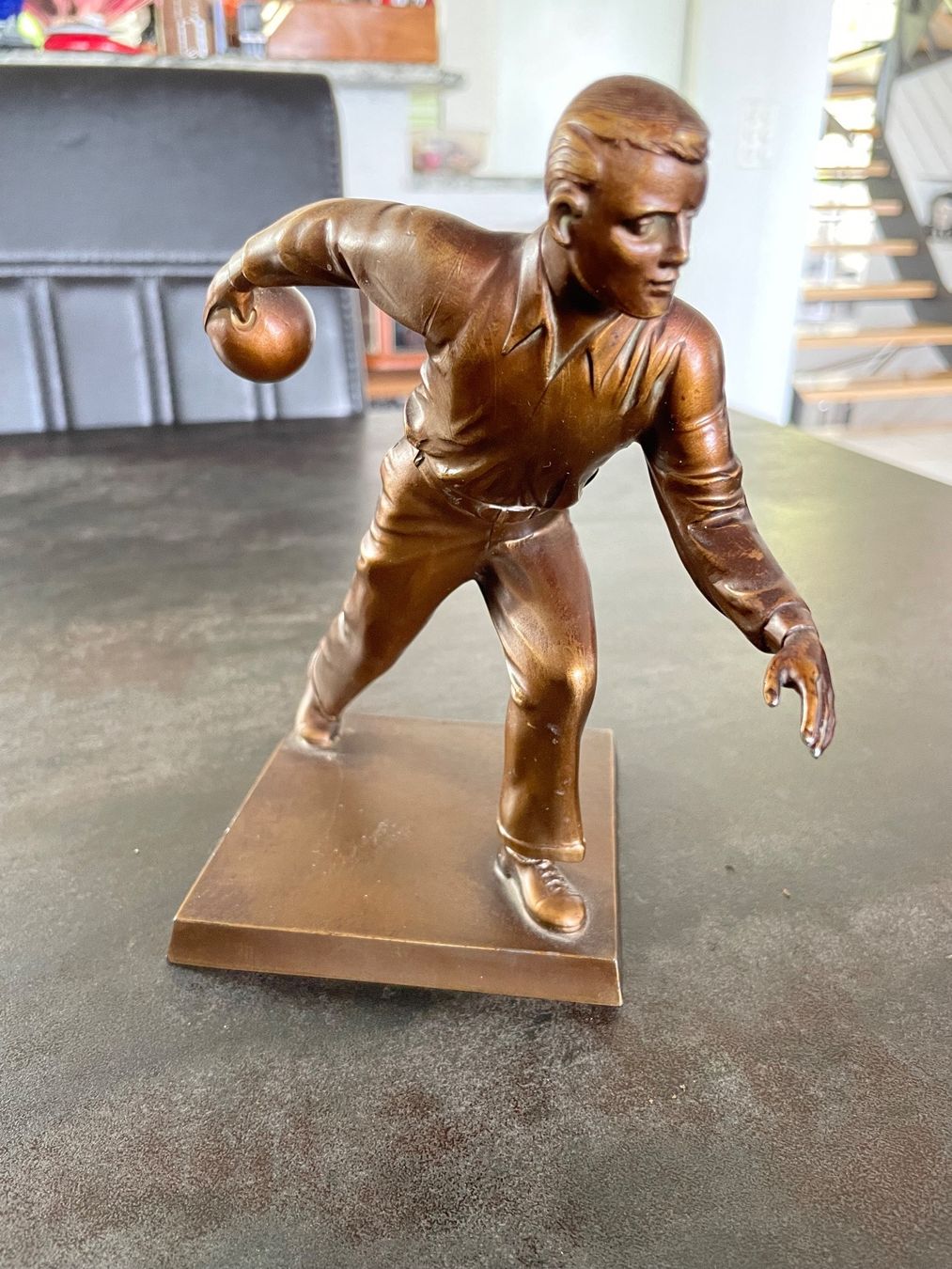 Statuette: Ancienne Sculpture Bowling en Régule – Usato da Vallamand venduto da Bricbracbroc82 5