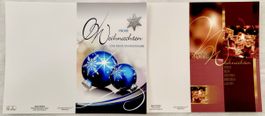 10 Weihnachtskarten mit 2 Motiven inkl Briefumschäge