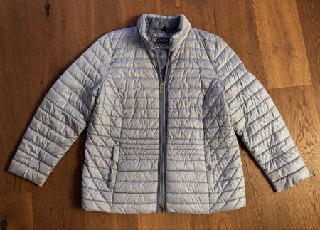 Barbara Lebek Steppjacke hellblau kariert Grösse 46