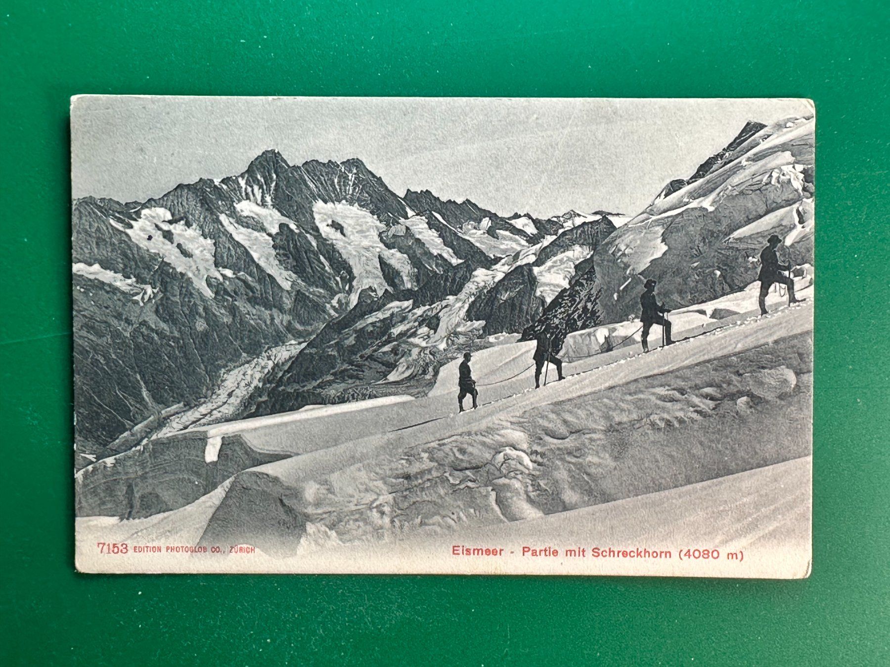 Ansichtskarten: Eismeer - Partie mit Schreckhorn – Gebraucht aus Steg VS von danwer74