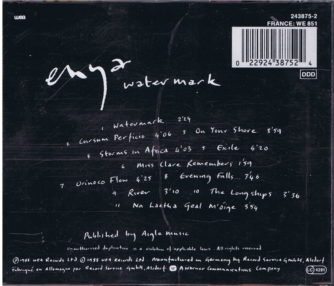 CDs: Enya / Watermark – D'occasion à Unterengstringen par Lastchance 1