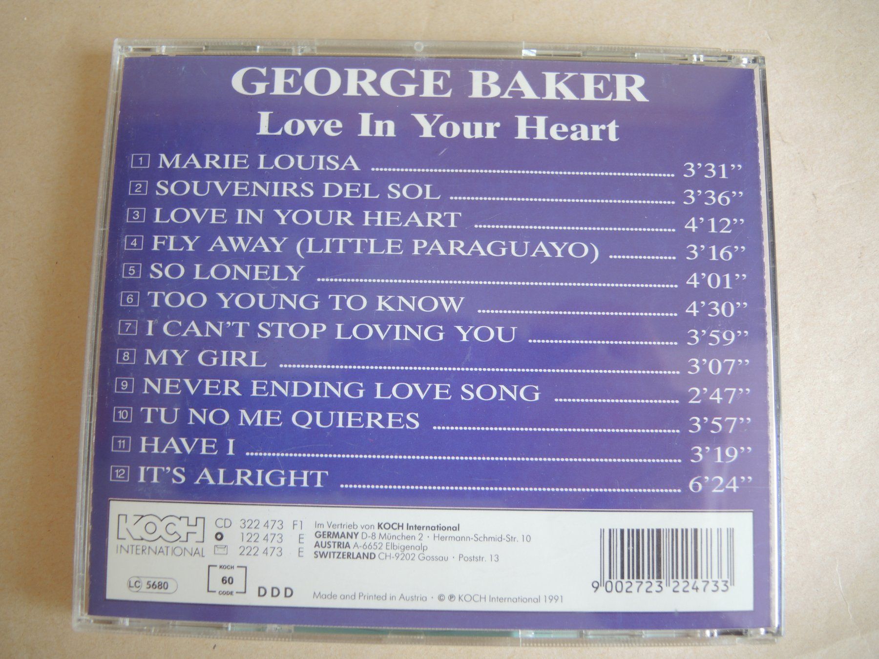 CD: George Baker - Love In Your Heart CD – Usato da Rorschach venduto da maeck8 2