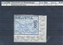 2000 "Ausschnitt aus Stickereimarke", gestempelt