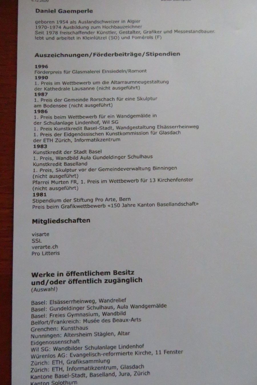 Grafica & Litografie: Lithographie gerahmt  DANIEL GAEMPERLE – Nuovo (secondo la descrizione) da Wil ZH venduto da Tamagy 3