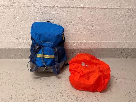 Kinderrucksack VAUDE blau mit Regenhülle - Top Zustand!