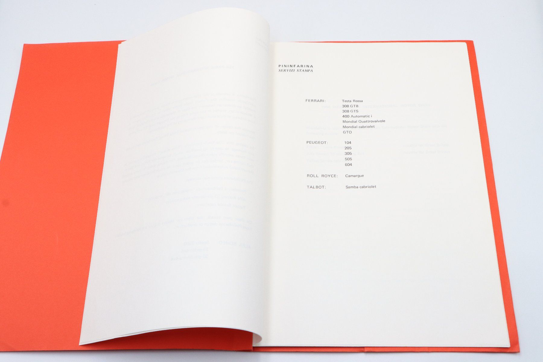 Ferrari Documents: Pininfarina Pressemappe 1984 – D'occasion à Bühl b.Aarberg par Collectorpassions 4
