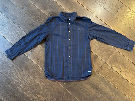 Scotch & Soda Jungenhemd (Original),Gr. 10/140, blau kariert
