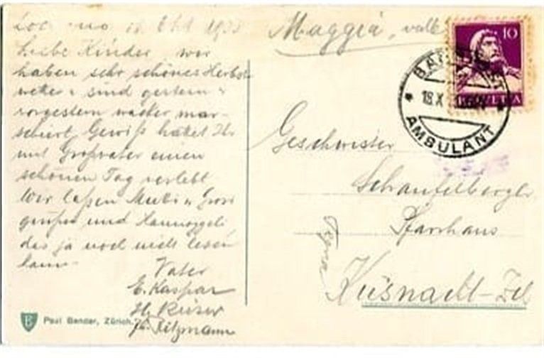 Cartoline postali: Locarno, Ponte Brolla mit Zug – Usato da Ottikon b.Kemptth. venduto da Neptun1974 1