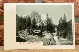 Am Weg nach Rosenlaui - Berglandschaft mit Hütte