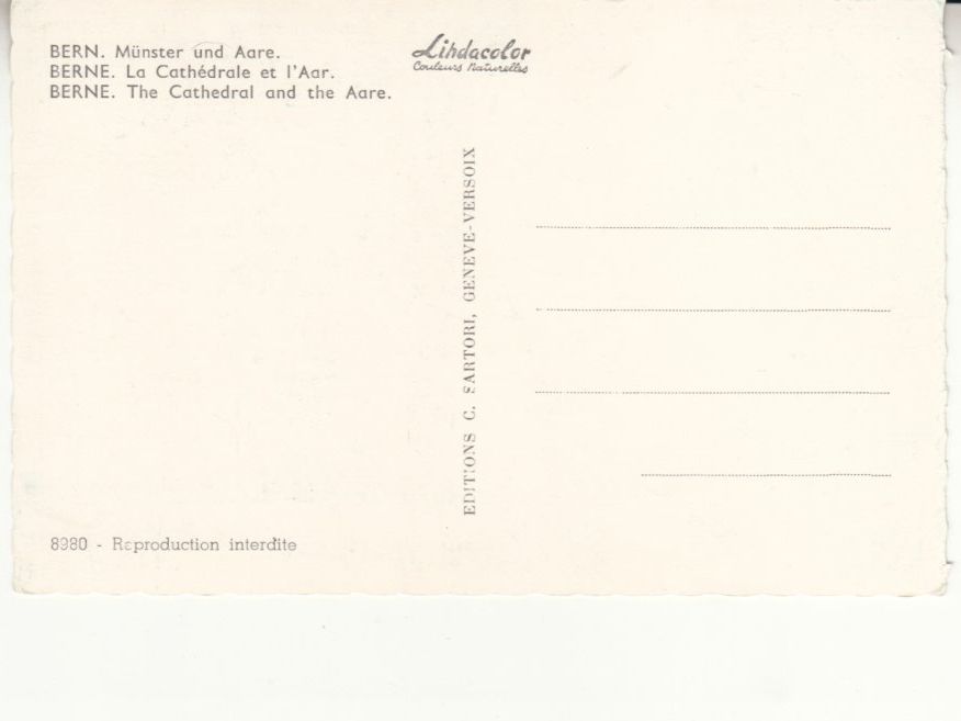 Ansichtskarten: Bern ca. 1960 – Gebraucht aus Bürglen TG von StampGraf 1