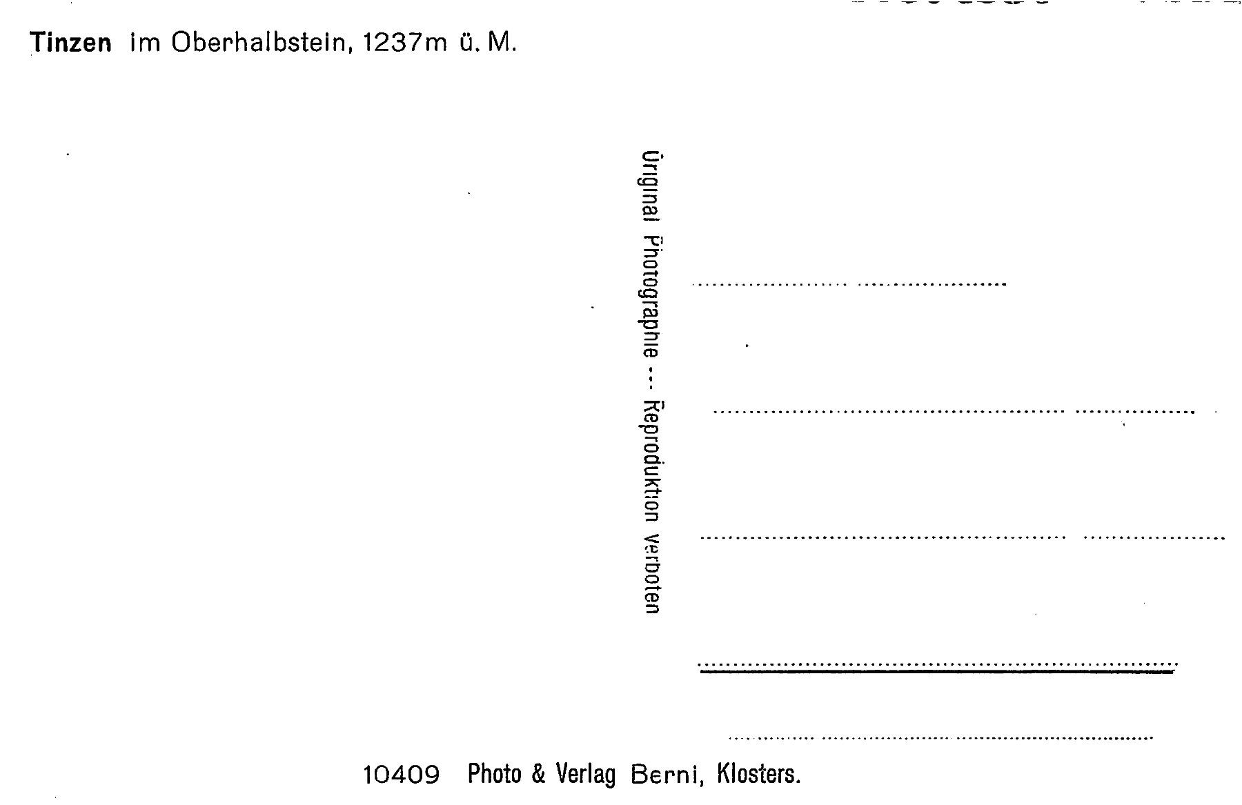 Cartoline postali: Tinizong, Tinzen – Usato da Ottikon b.Kemptth. venduto da Neptun1974 1