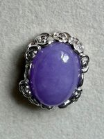 Jade Anhänger, NEU, Silber 925, Violett