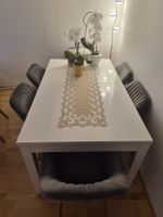 Esstisch weiss glänzend (ausziehbar 220cm)