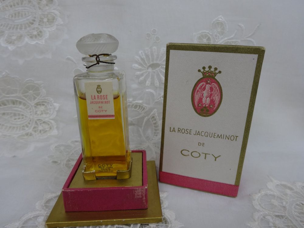 Vintage Coty Parfum *LA ROSE JACQUEMINOT* ca 15ml in Box Kaufen auf