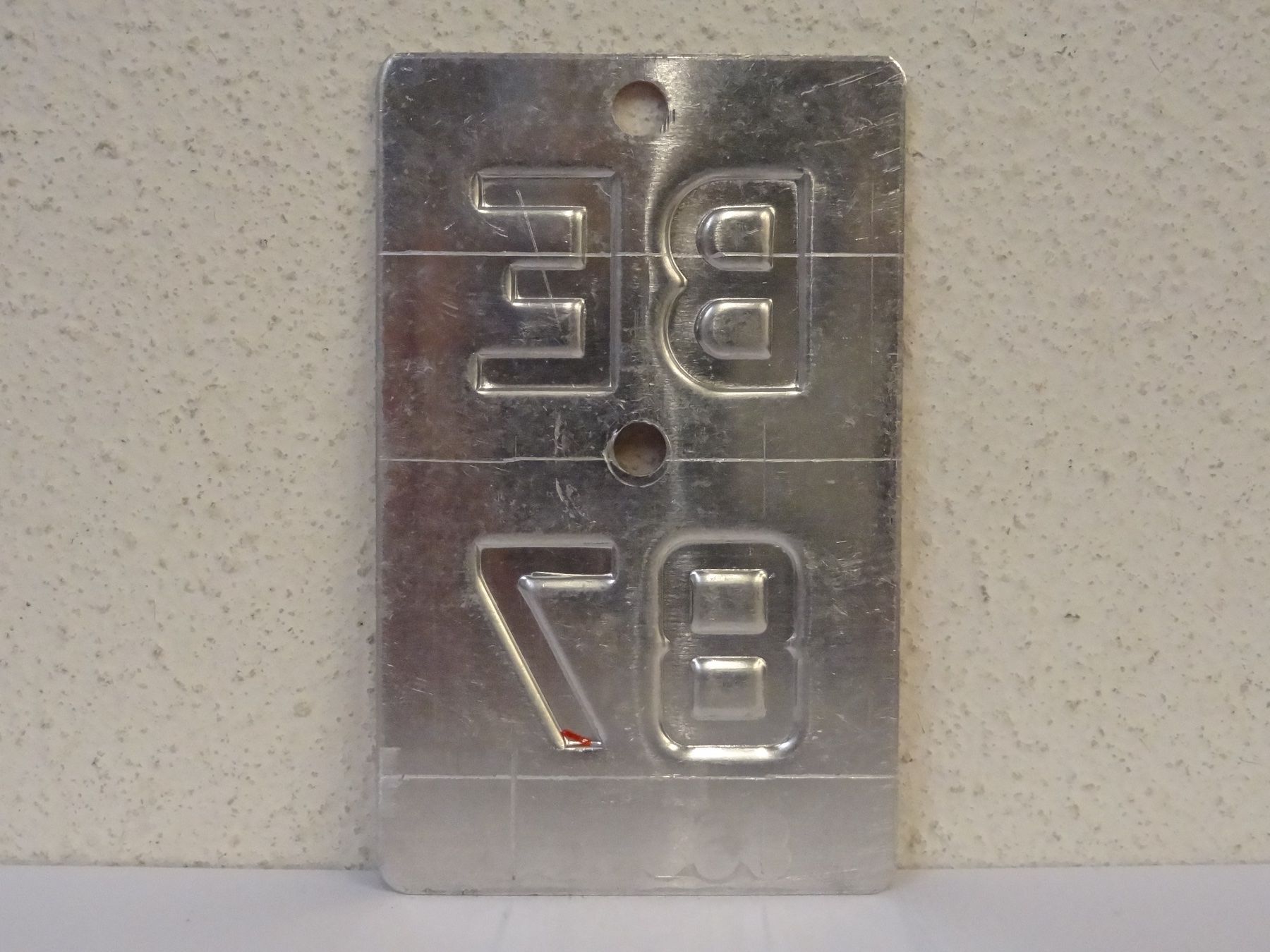 Schilder: BE 87 VELONUMMER - FAHRRADSCHILD – Gebraucht aus Kerzers von zimmergruen 1
