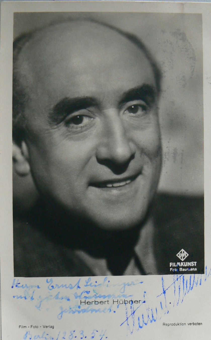 Autografi: Herbert Hübner (1889-1972) Schauspieler - Autogramm – Usato da Dietikon venduto da immortal-stars