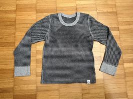Langarmshirt gestreift, neu, grau schwarz Gr. 110/116