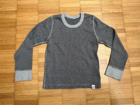 Langarmshirt gestreift, neu, grau schwarz Gr. 110/116