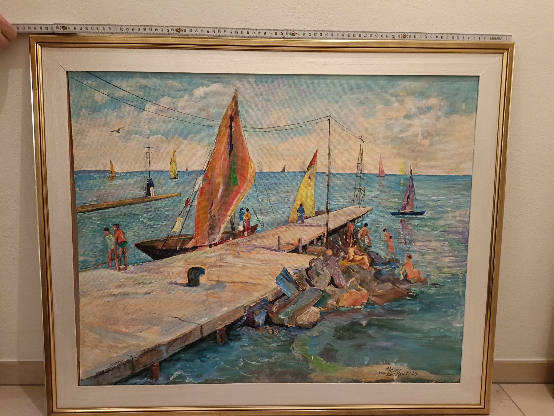 Dipinti: Gemälde Hans Rudolf Meyer von Zollikon 1969 – Usato da Fischbach-Göslikon venduto da Colbra3 1