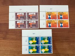1977   CH Erstag gest.Viererblock mit Tab  (K212)