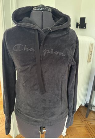 Champion Kapuzenpullover Samt schwarz Grösse S