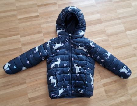Winterjacke Lupilu Gr. 98 mit Einhorn Muster, Top Zustand