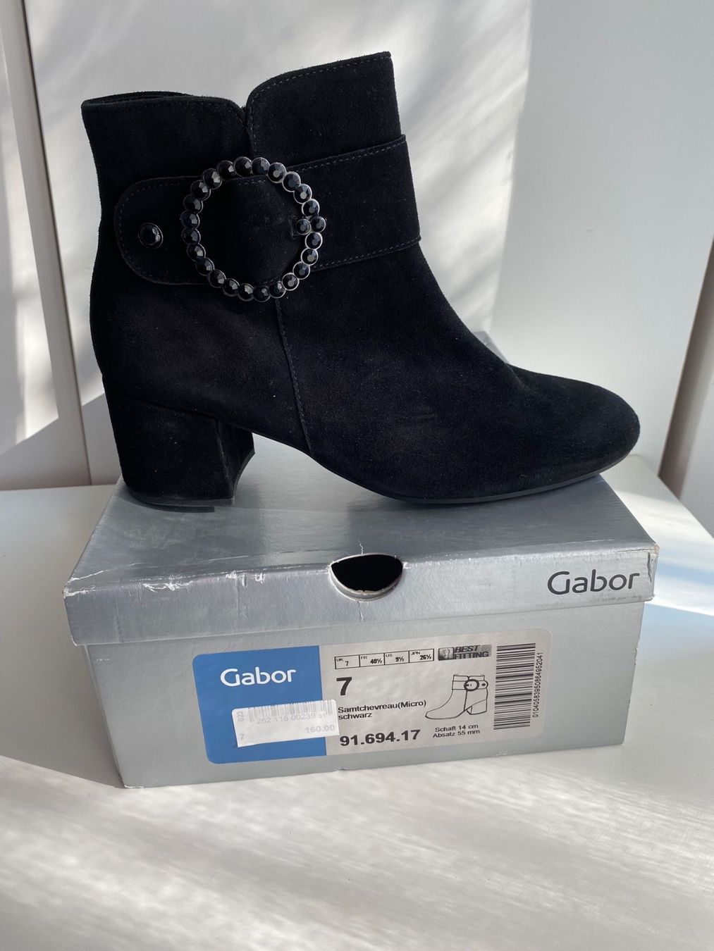 Gabor Scarpe da donna: GABOR STIEFELETTE Wildleder Damen, 40.5 – Nuovo e nell'imballaggio originale da Luzern venduto da falena01 7
