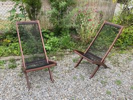 Zwei Liegestühle IKEA Brommö aus massivem Akazienholz!