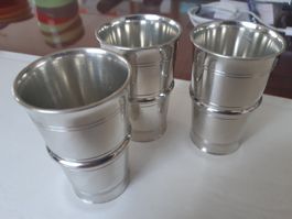 Zinnbecher 3 Stück von Guggisberg Lugano