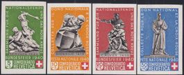 1940, B8-B11 (Block-Ausschnitte) ungebraucht, Kat: 160.-