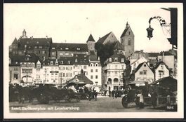 Basel, Barfüsserplatz mit Leonhartsburg