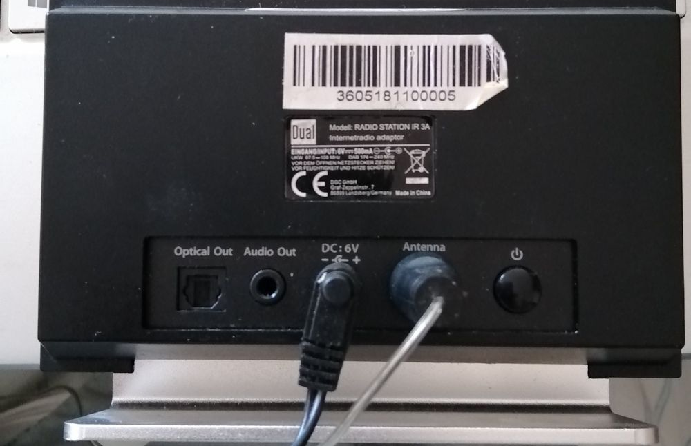 Dual IR 3A Internet Radio-Adapter DAB+, UKW Bluetooth